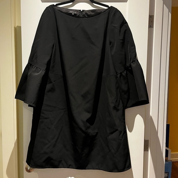 Lafayette 148 Classic Minimalist Marissa Bell-Sleeved Shift Dress - Picture 4 of 5